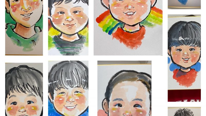 1年の思い出に、似顔絵を(^O^)