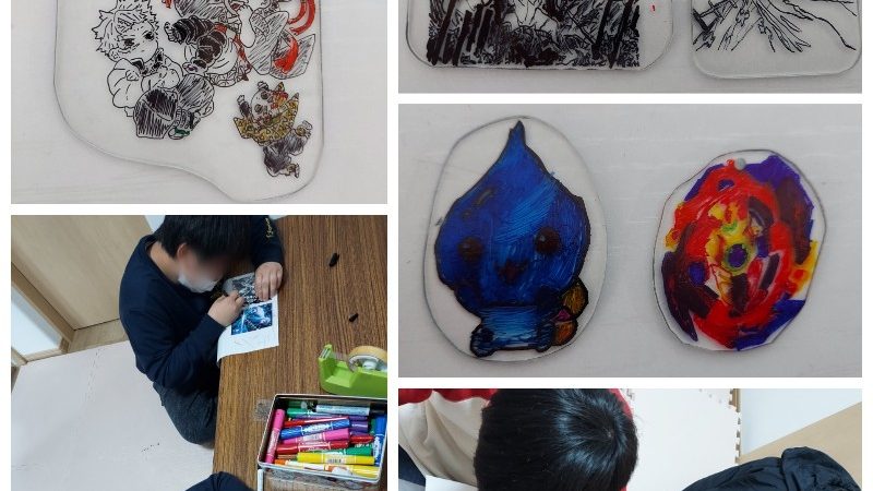 プラバン、コラージュ、クルクルくるる