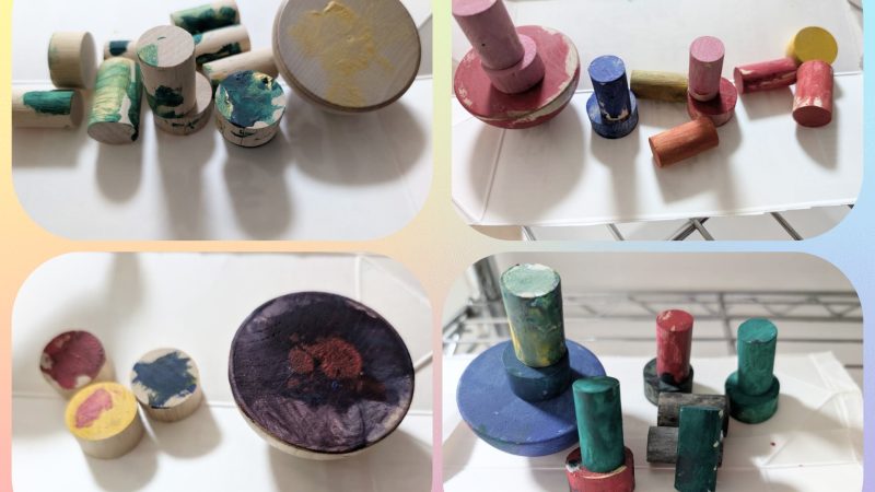 🟣🔺カラフル積み木アート🟨🔷